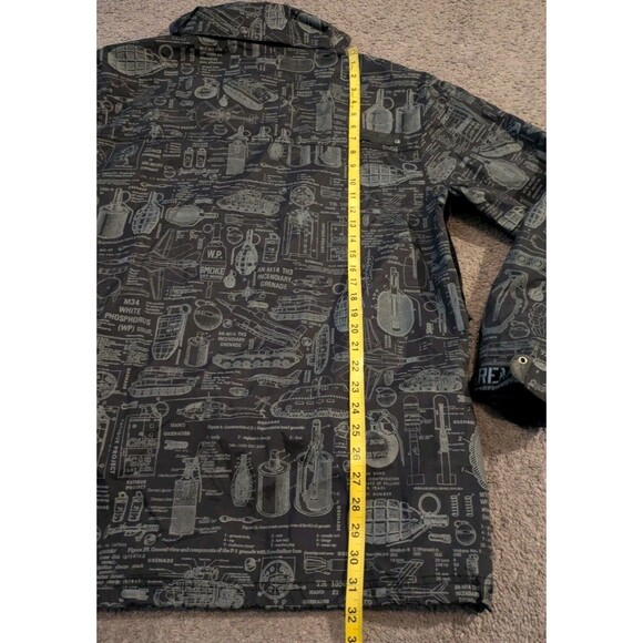 Grenade Fatigue Project All Over Print Black Snowboarding Jacket Men's Large - Picture 6 of 7